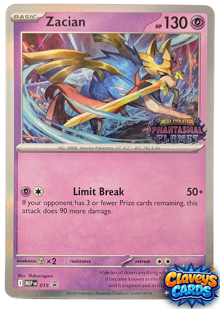 Zacian ( Prerelease ) - Mega Evolutions Promo - 15