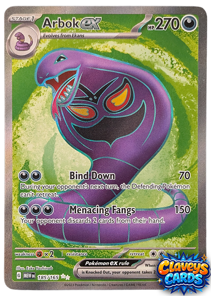 Arbok ex – 151 – 185/165 (Full Art / Secret Rare)
