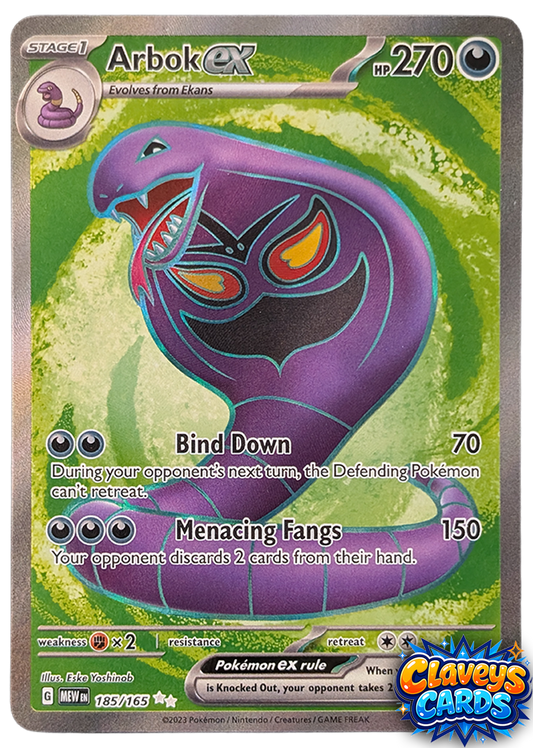 Arbok ex – 151 – 185/165 (Full Art / Secret Rare)