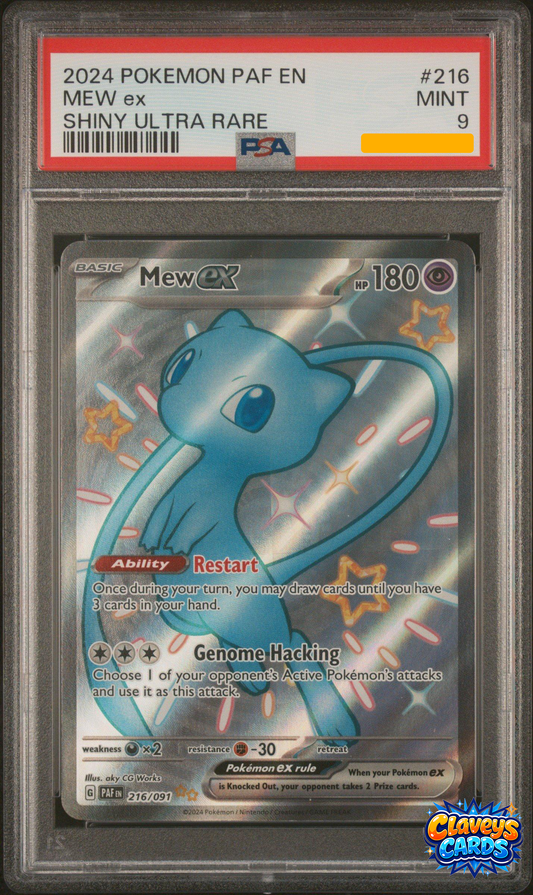 Mew ex – Paldean Fates – PSA 9 216/91