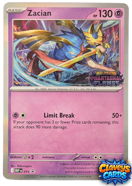 Zacian ( Prerelease ) - Mega Evolutions Promo - 15