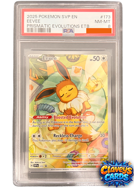 Eevee – Prismatic Evolutions ETB Promo – PSA 8